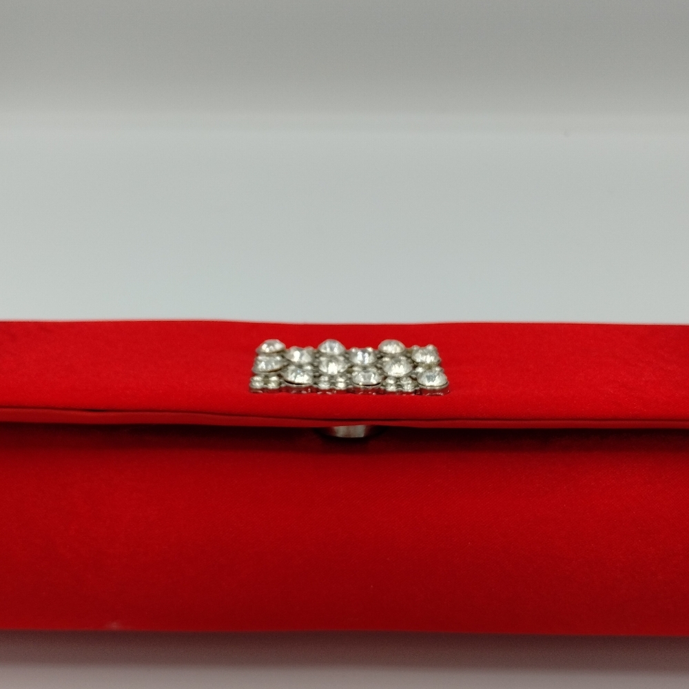 Women's bronze color clutch bag with sparkles